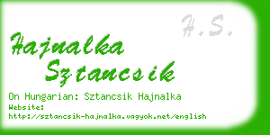 hajnalka sztancsik business card